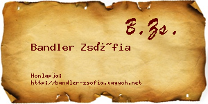 Bandler Zsófia névjegykártya